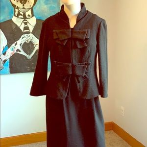 Wool bow blazer size 2